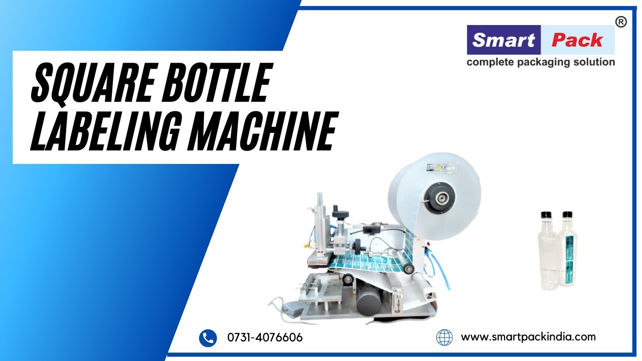 Square Bottle Labeling Machine | Labeling Machine CONTACT- +91 9109108483