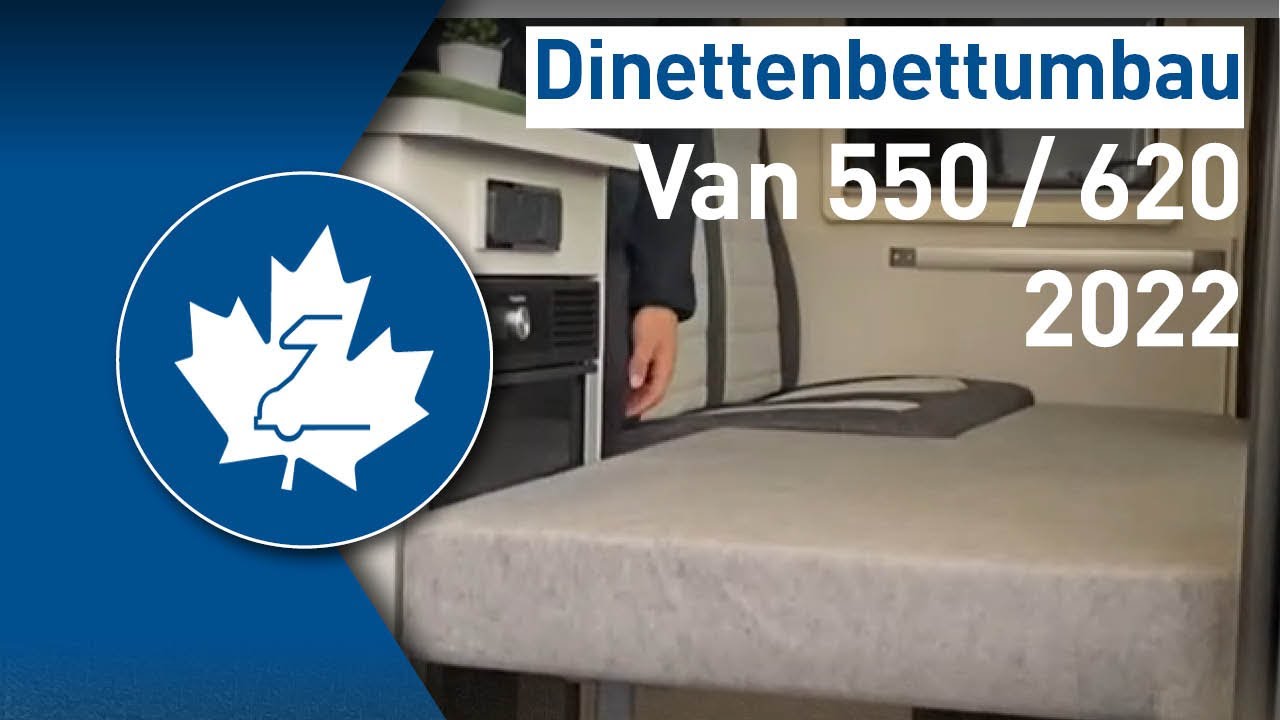 Dinettenbettumbau Ahorn Camp Van 550 / 620 - Modelljahr 2022