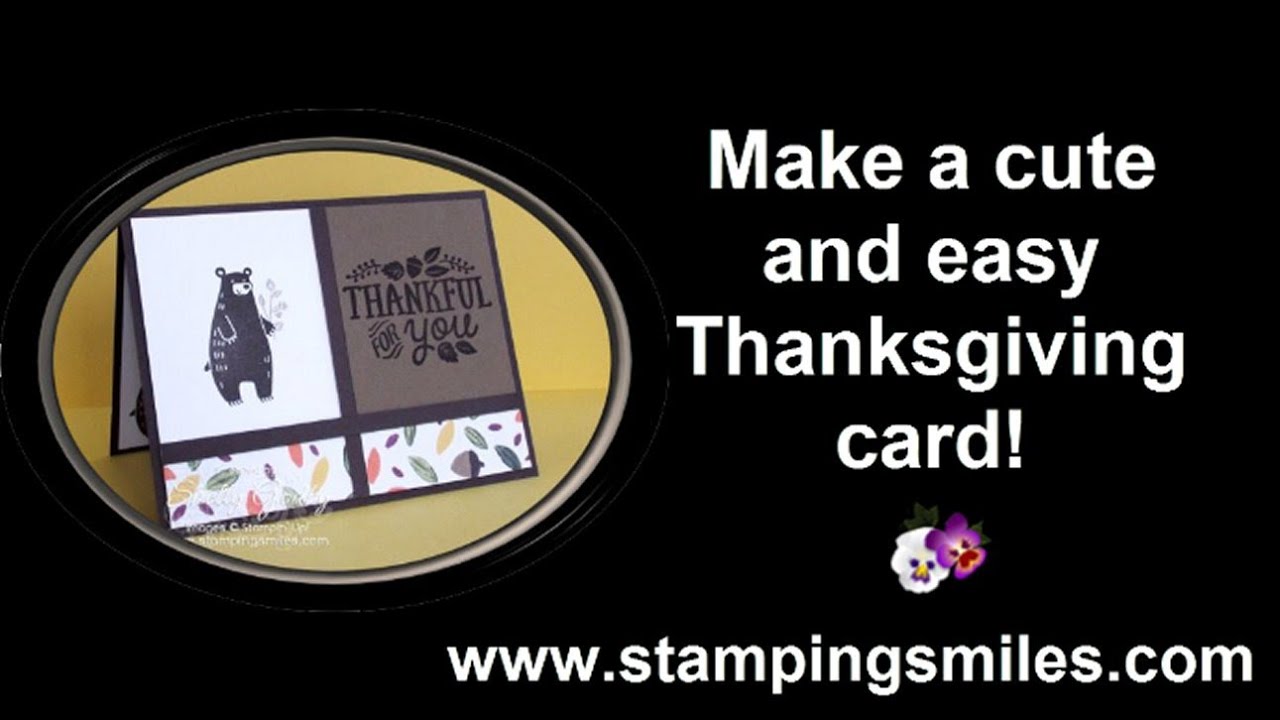 Make a cute and easy Thanksgiving card!