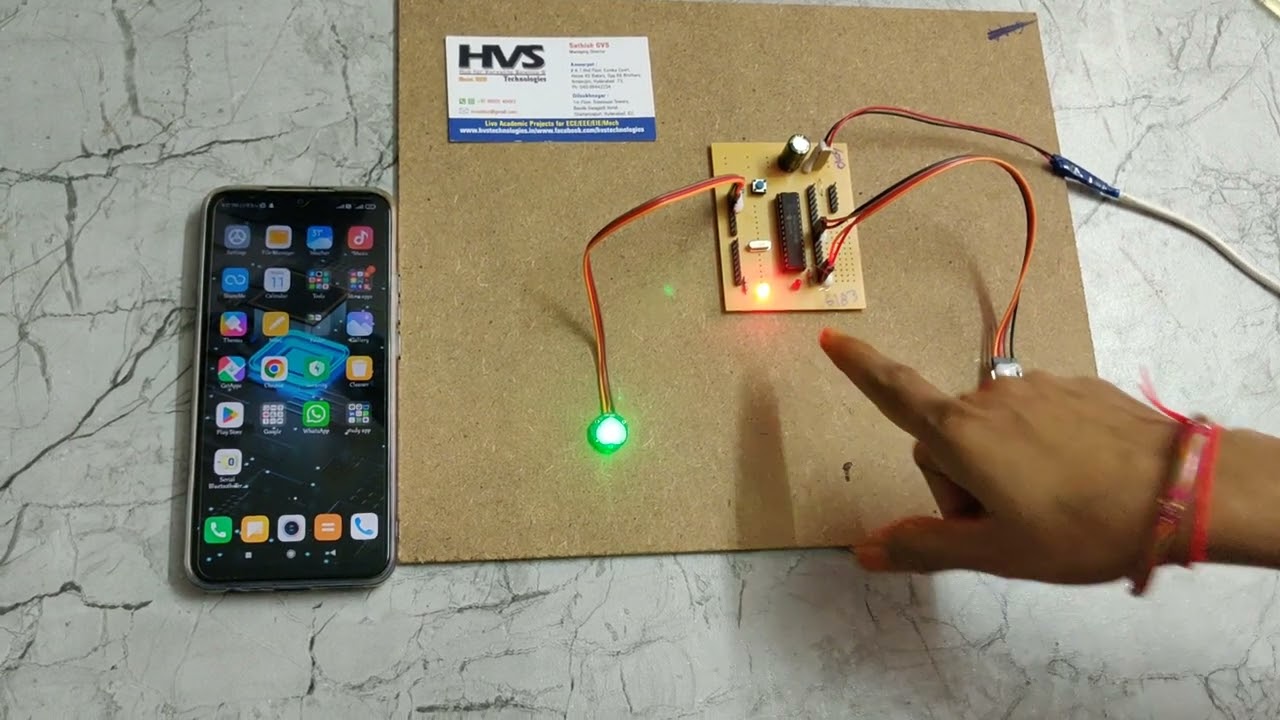 HVS-4555. Microcontroller Based Heartbeat Monitoring with Display on Bluetooth #HealthMonitoring