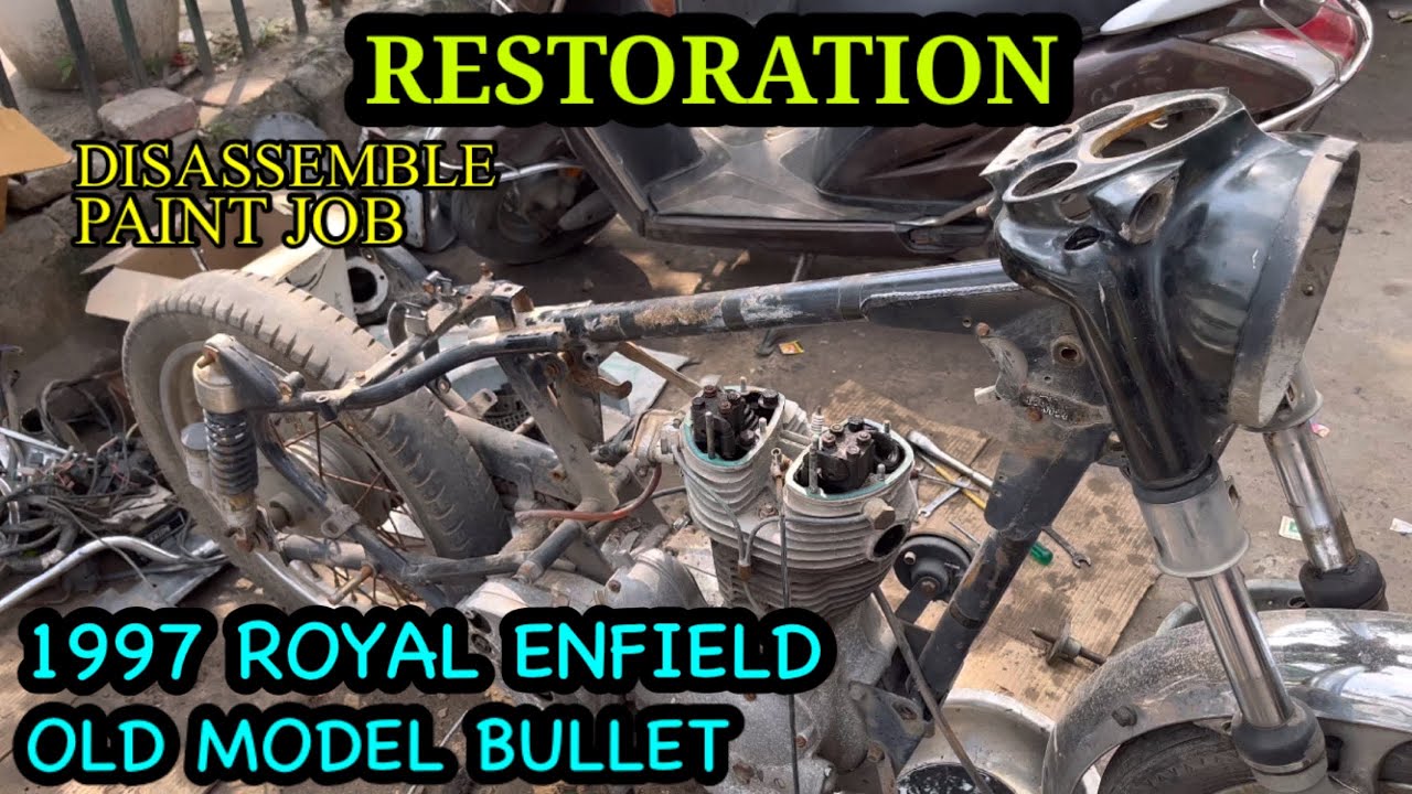 Old Model Bullet Restoration In Mayapuri || Old Model 1997 Paint Job || Royal Enfield Electra 350