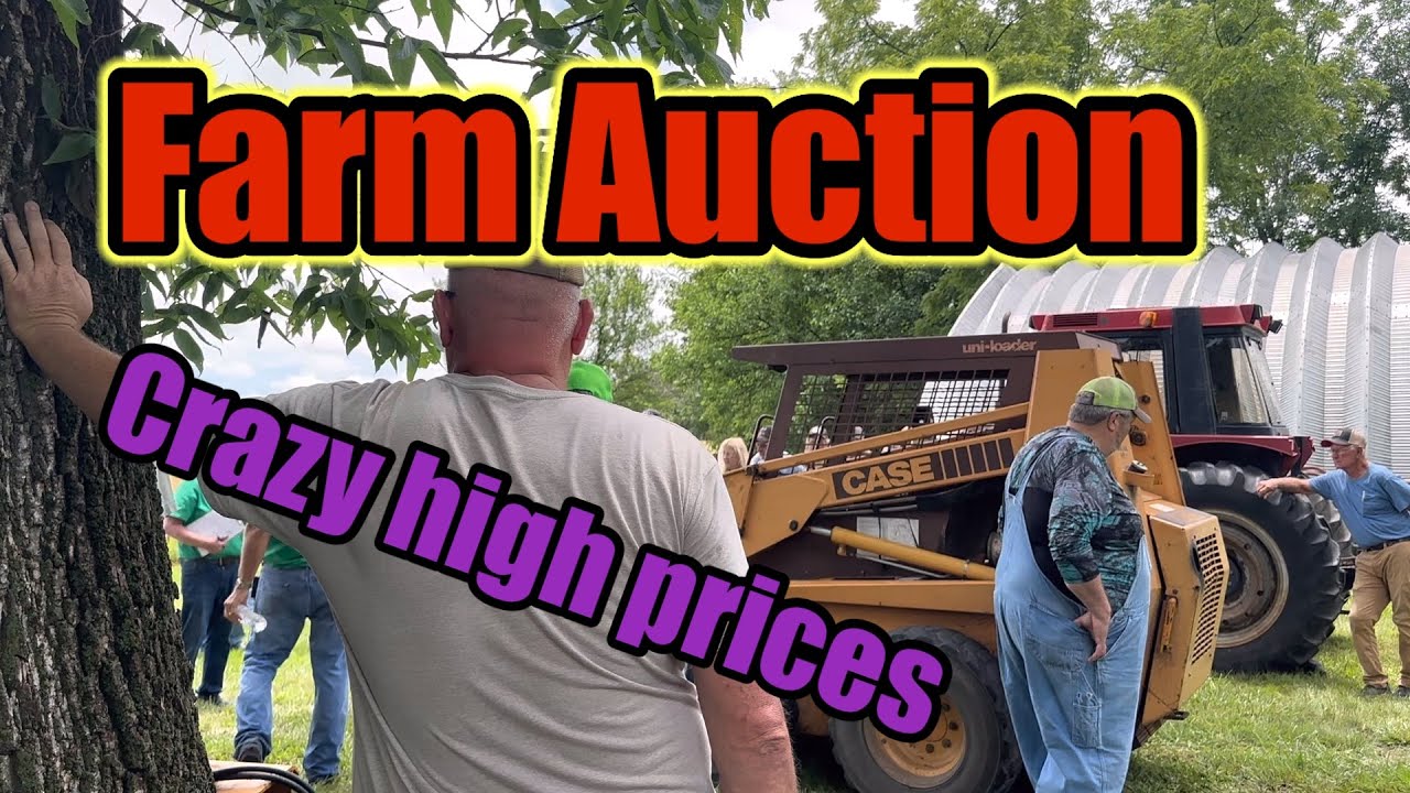 Farm auction and Garden tour! Crazy high prices! Kansas Homestead DIY