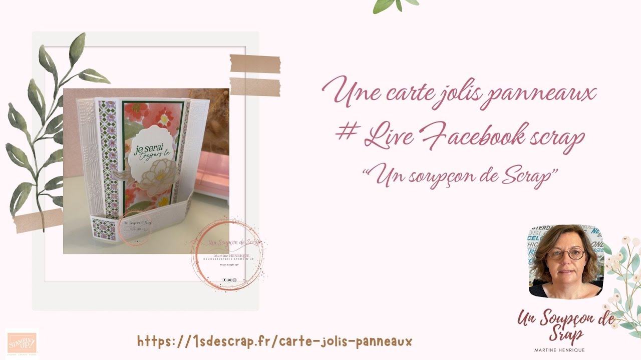 UNE CARTE JOLIS PANNEAUX - Tutoriel scrap - collection Fait avec amour de Stampin'Up!