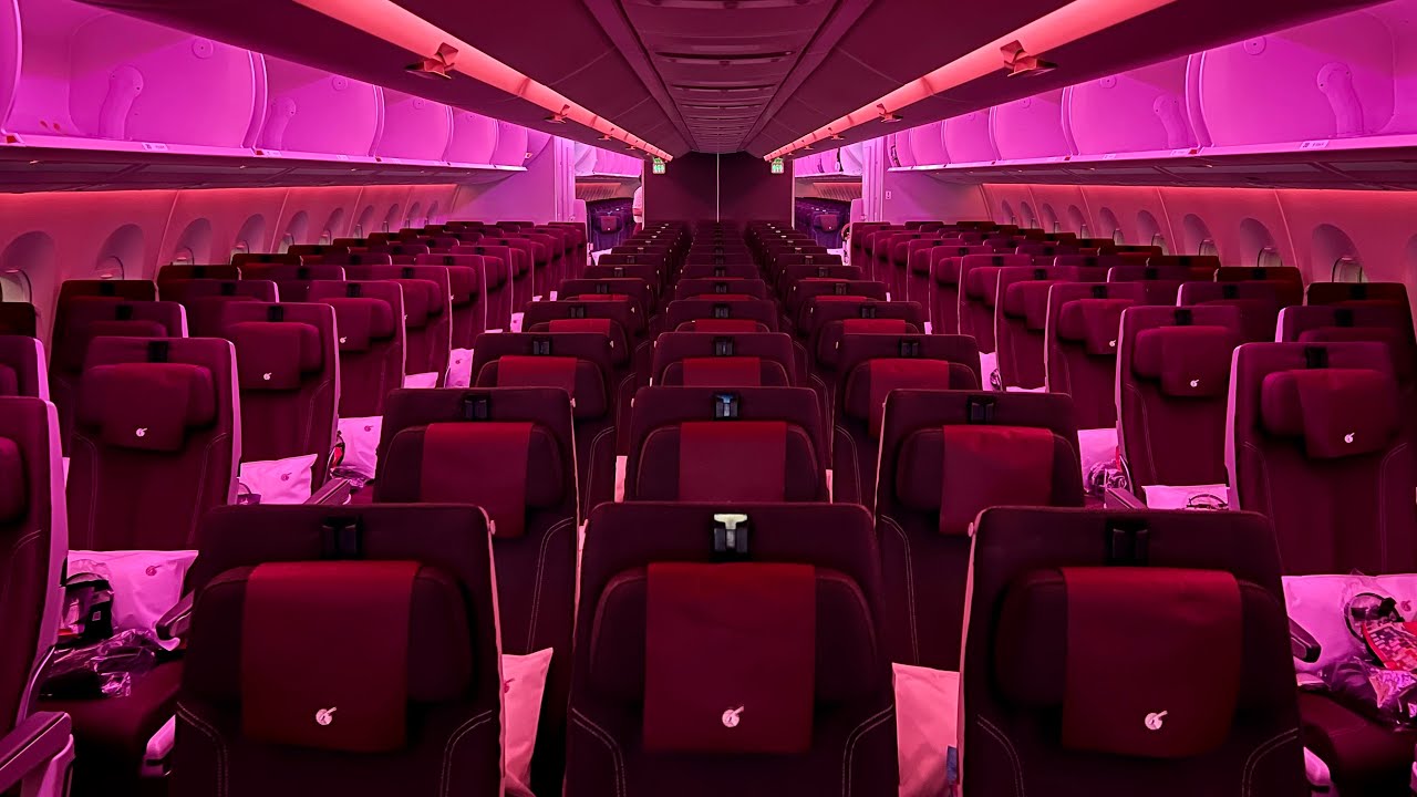 13 HOURS | Qatar Airways ECONOMY Class | Airbus A350-1000 | Miami - Doha