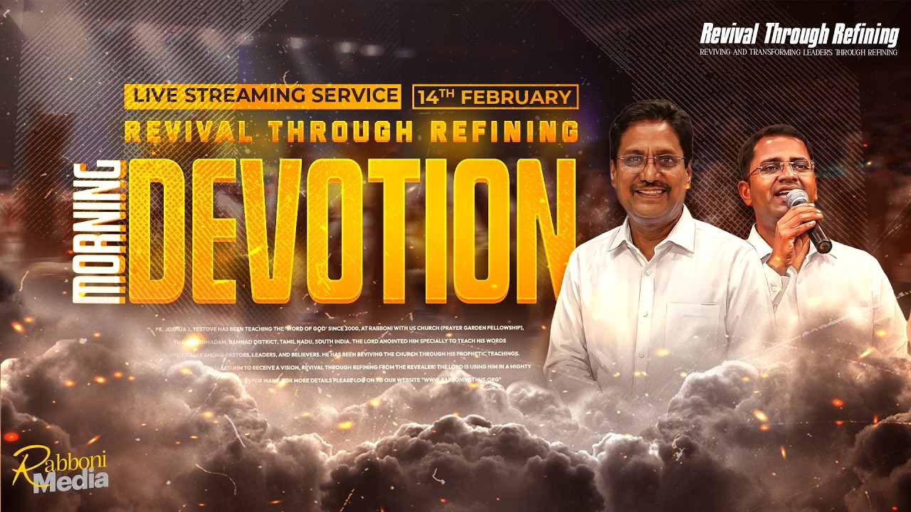 🔴 LIVE || Morning Devotion || 14-February-2026 || Message by Pr. Joshua J. Yestove || Rabboni Media