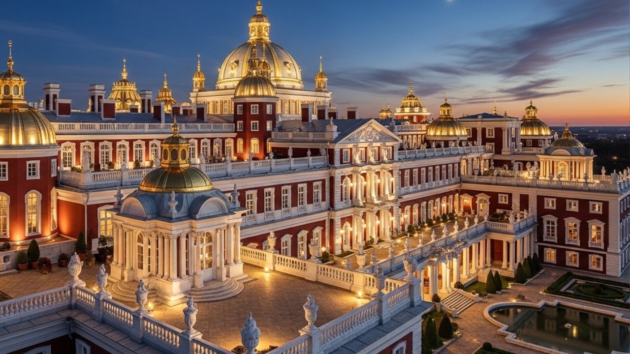 Explore the Million-Dollar Luxury! Inside the World’s Largest Maroon & White Royal Palace