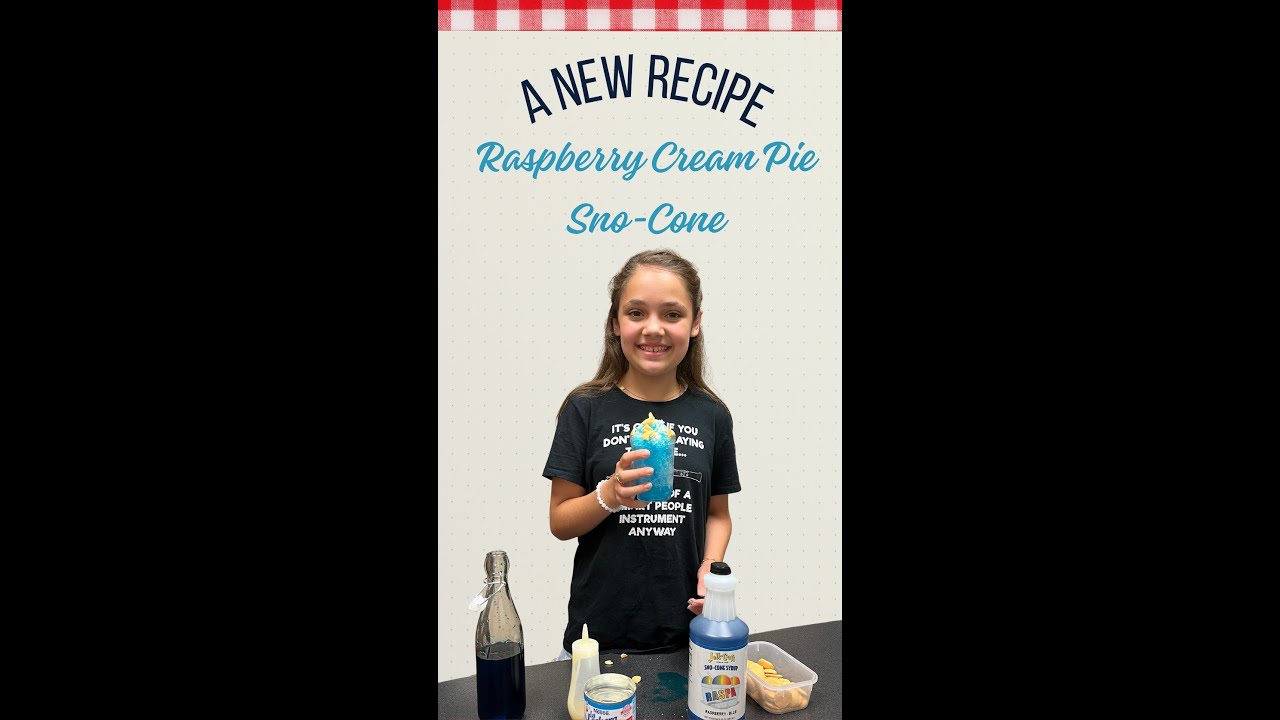 Raspberry Cream Pie with Jell-Craft Sno-Cone Syrup
