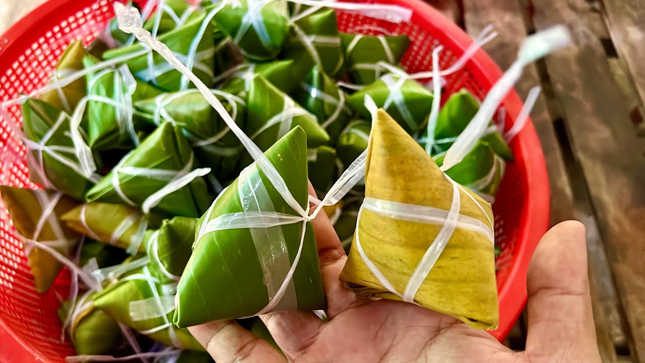 Cách Gói Bánh Ú Nước Tro Miền Tây | Vinh & Truyen