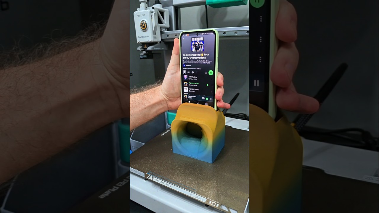 Amplificador de &aacute;udio pra celular feito na impressora 3D! Ser&aacute; que funciona mesmo?!