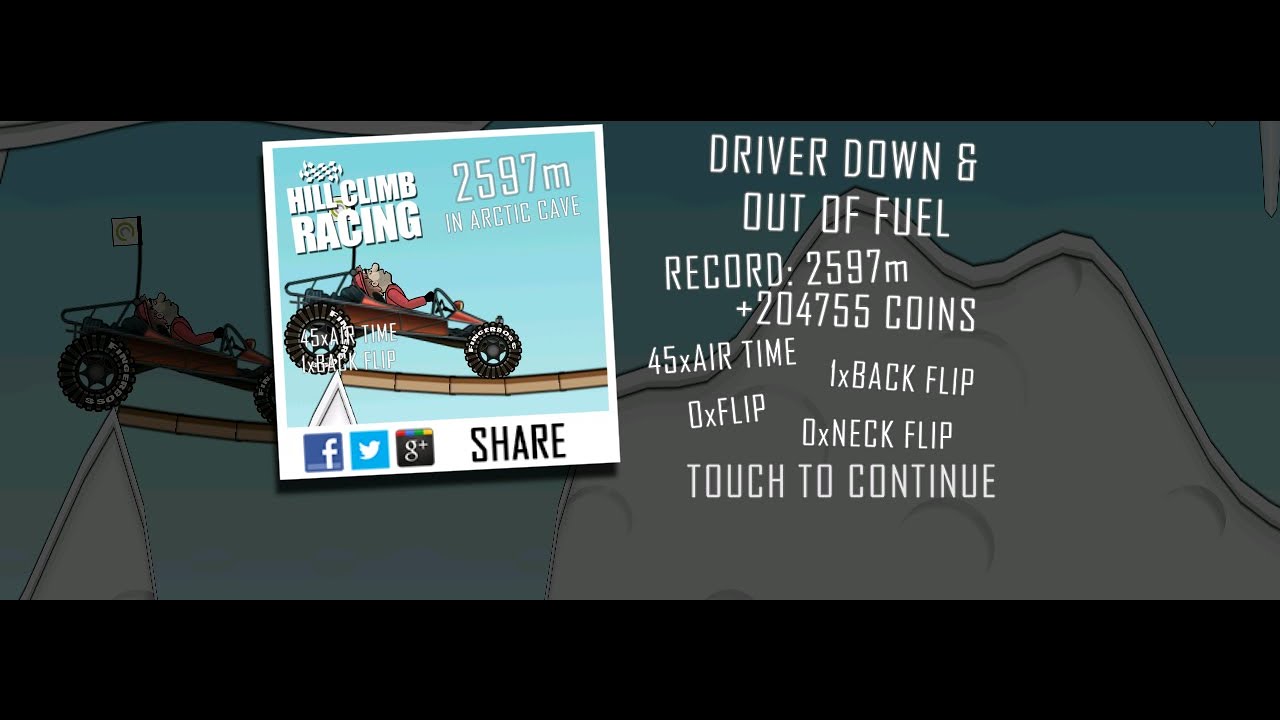 Hill Climb Racing: Arctic Cave & Dune Buggy 2597m (Extreme WR)