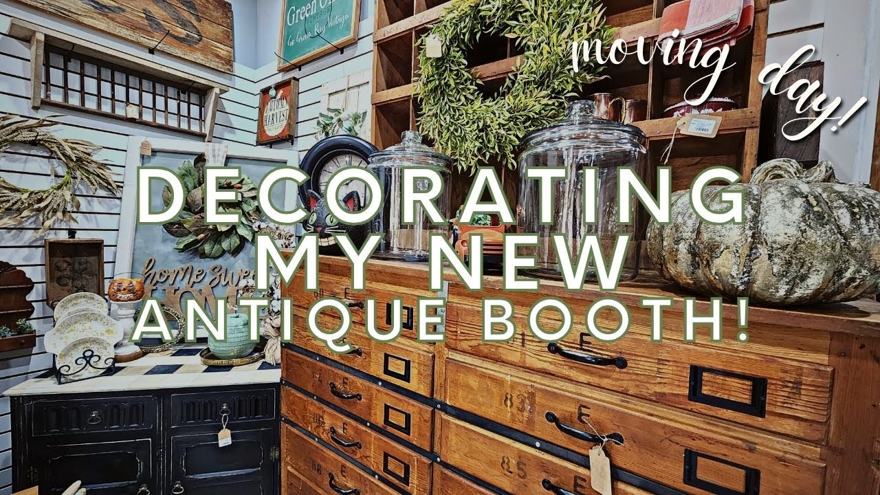 Украсьте мой новый антикварный стенд вместе со мной! Как оформить винтажный стенд.