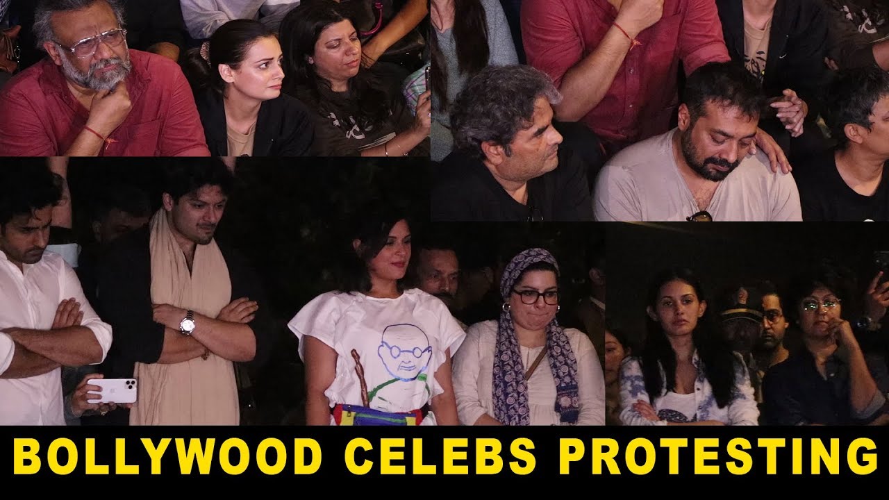 Bollywood Celebrities protesting at Gateway of India against JNU violence