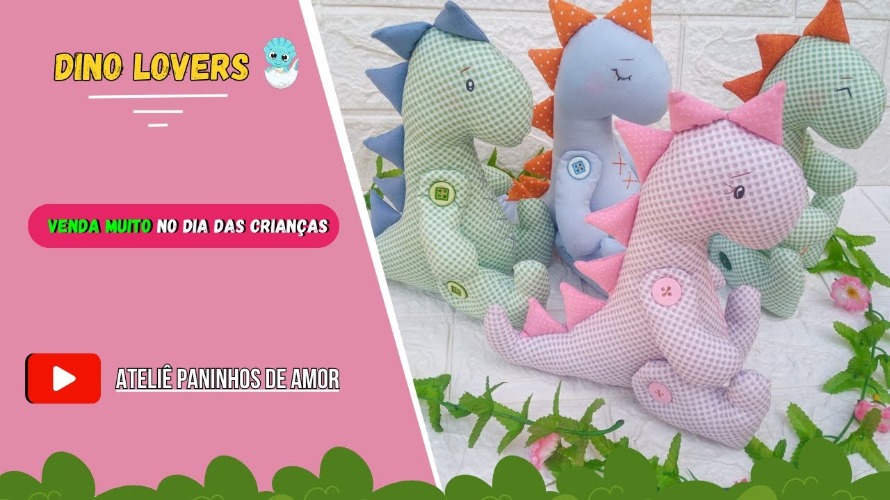 IDEIA JAMAIS VISTA NA COSTURA CRIATIVA | Dino Lovers | Artesanato Fácil