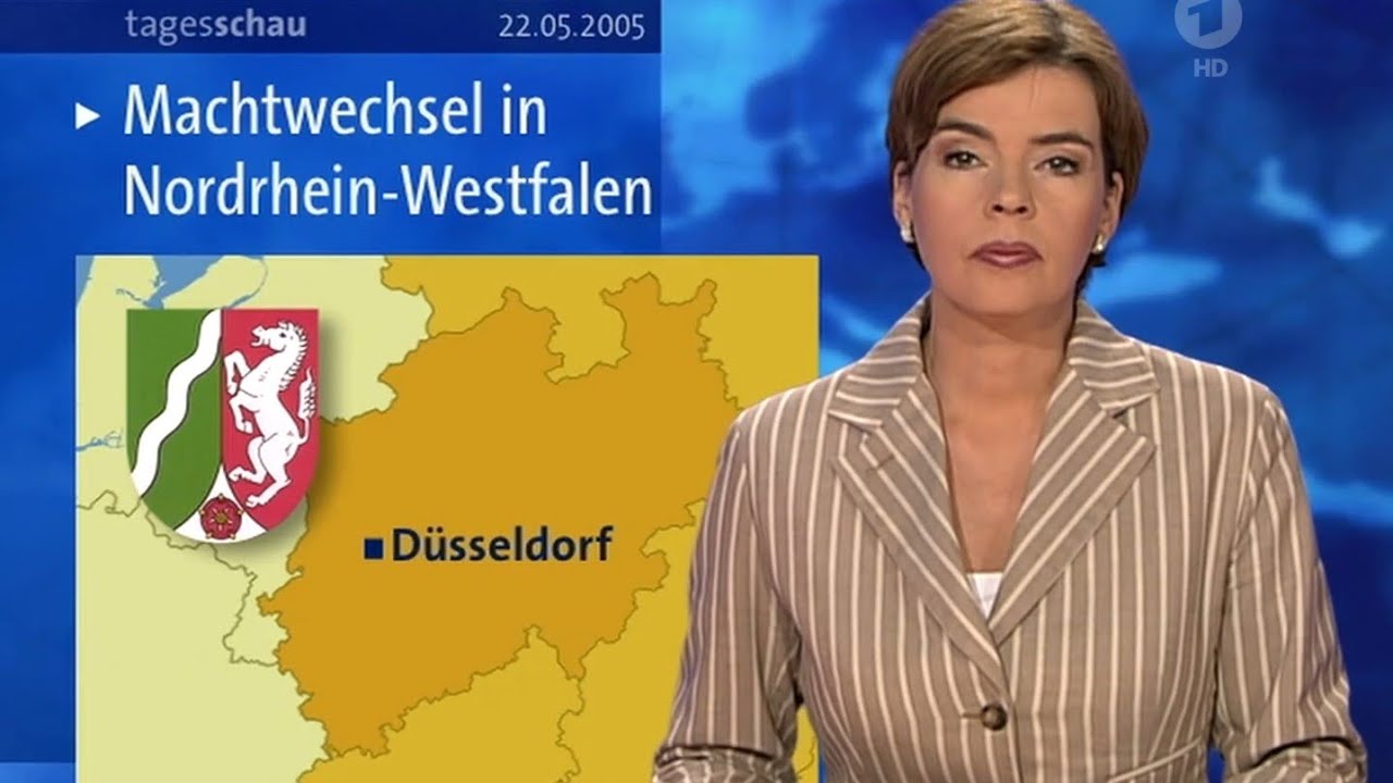 Tagesschau vor 20 Jahren, 22.05.2005 - Susanne Daubner; Landtagswahl in Nordrhein-Westfalen
