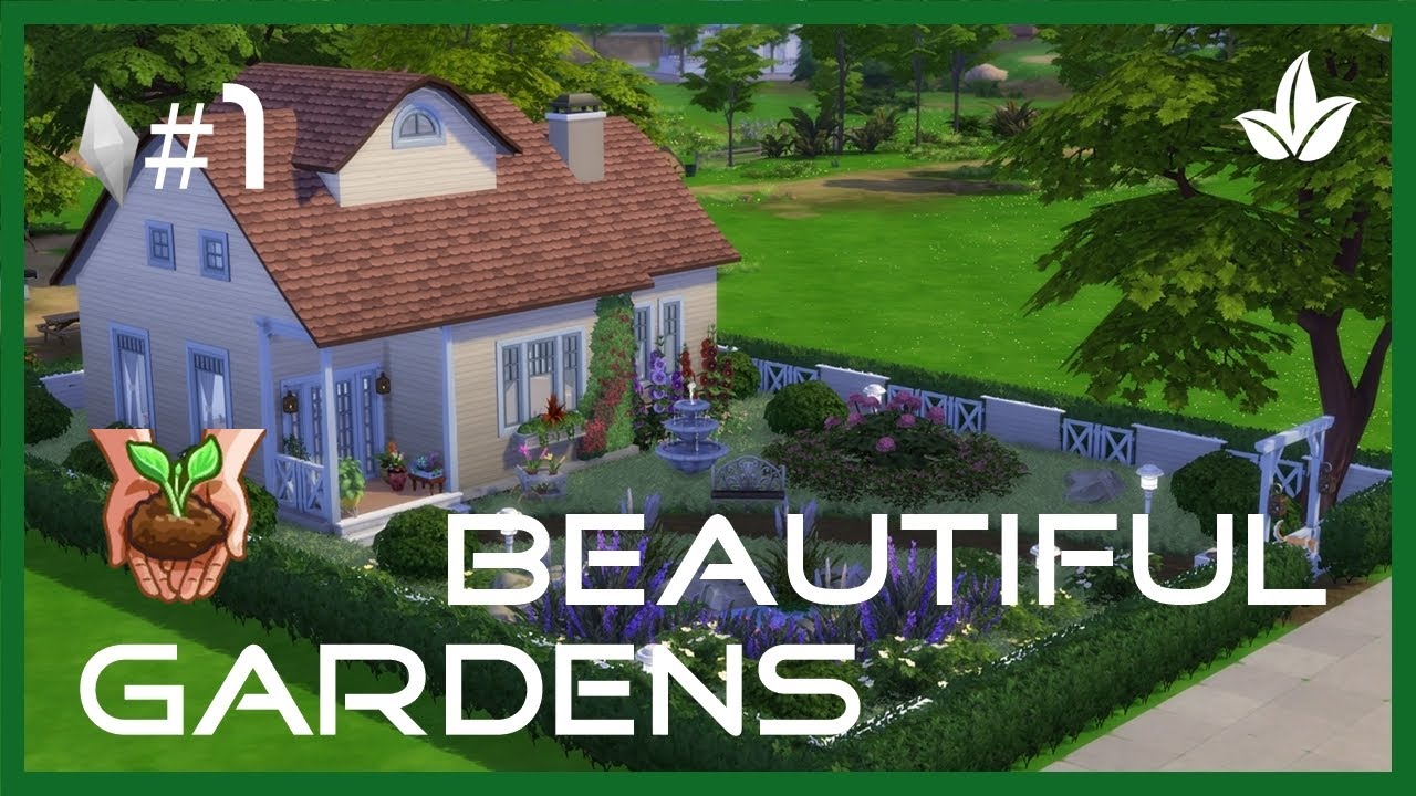 Sims 4 | Beautiful Gardens - #1 Basic Garden | Tutorial + Speed Deco