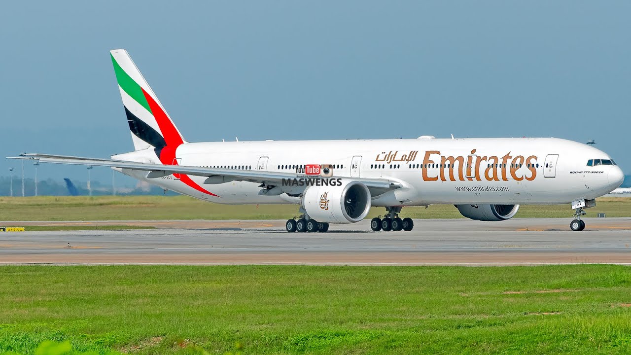 4K QHD ATC Emirates B777 Boeing 777-31H(ER) A6-EGF Takeoff KLIA KUL WMKK