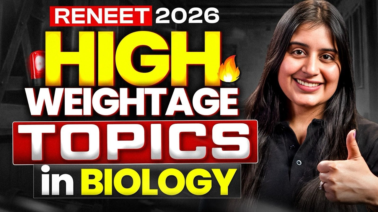 RE-NEET 2026 Biology High Weightage Topics 🔥 Must Do Chapters