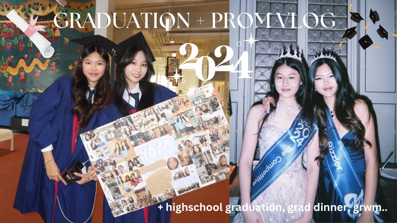 GRADUATION + PROM VLOG || highschool grad, grwm, last days... 👩‍🎓🎓