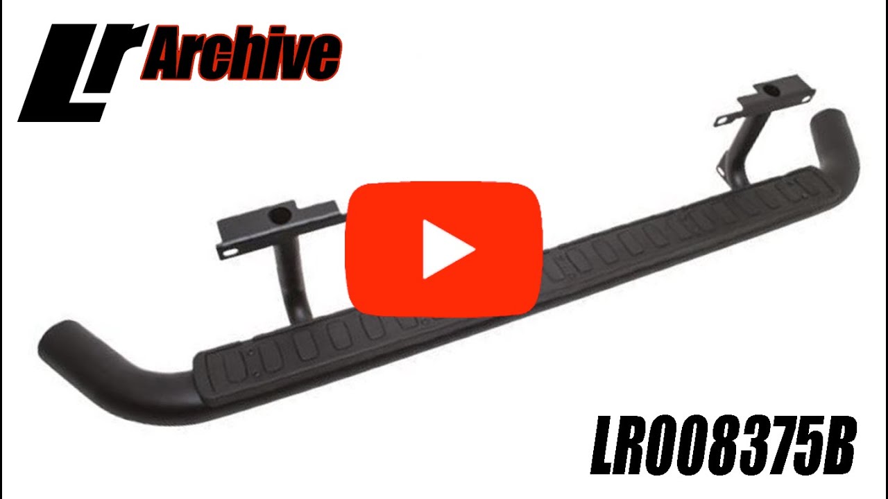 LR008375B - DEFENDER BLACK SVX TUBULAR SIDE STEPS WITH RUBBER AND ALUMINIUM TOP FOR 110 CSW