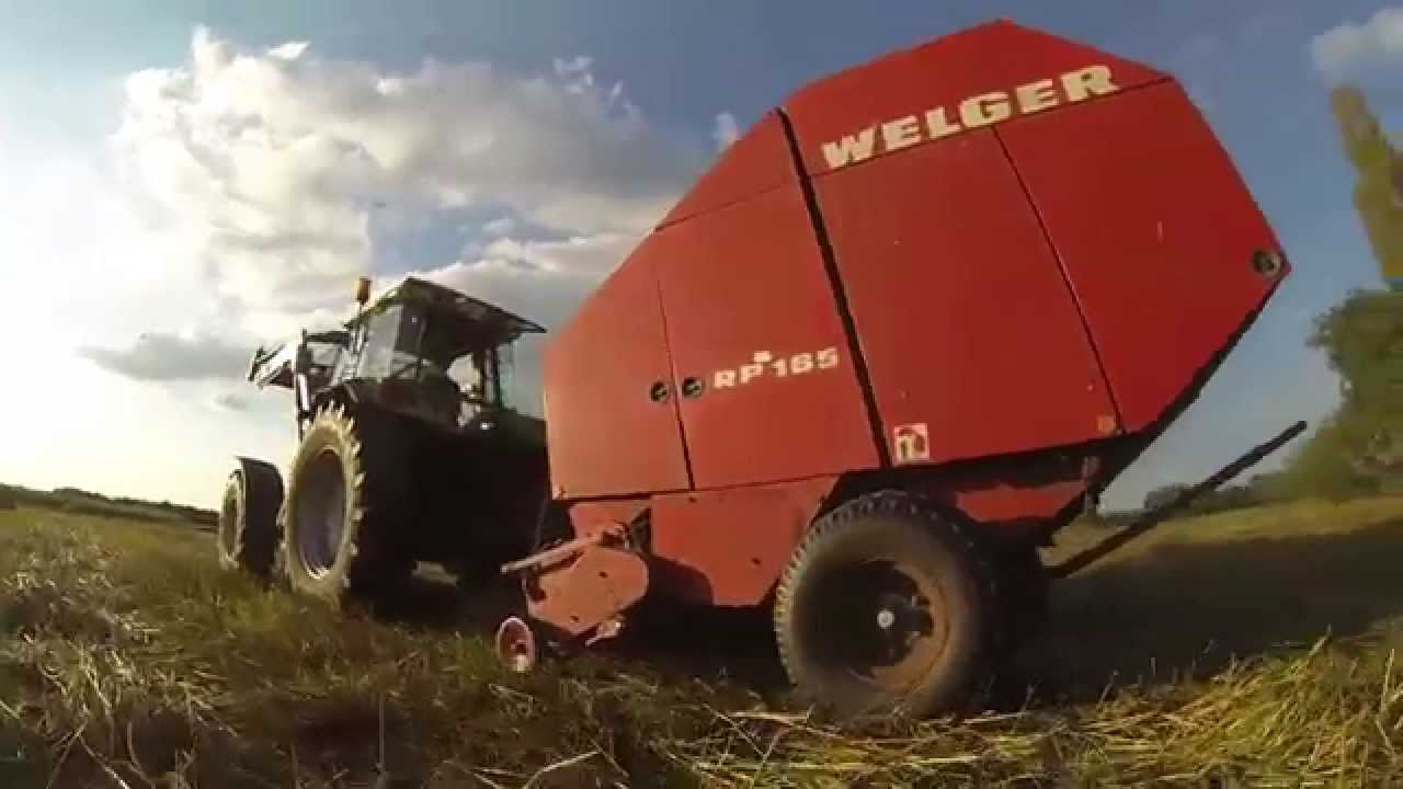 Hafer Stroh pressen Agrostar 6.31 mit Welger RP 165