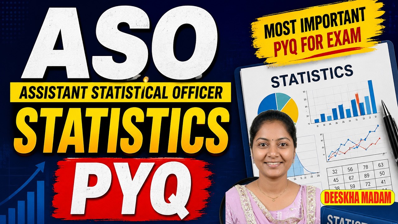 ASO STATISTICS | PYQ | IMPORTANT QUESTIONS | ASSISTANT STATISTICAL OFFICER | RSB