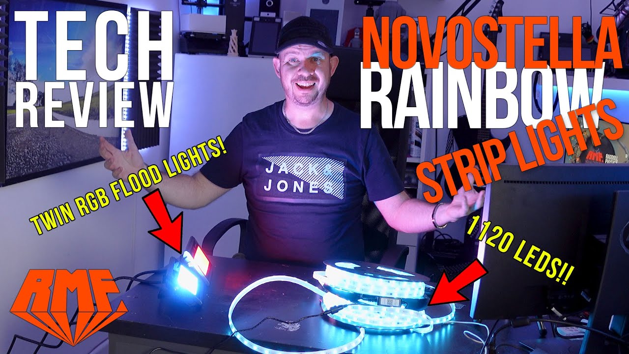 Novostella 32m Smart Rainbow Strip Light and RGB Flood Lights Reviewed! | Unboxing and Testing