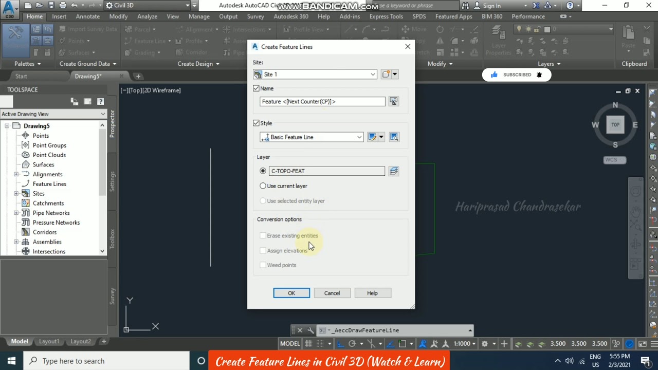 Create Feature Lines in Civil 3D (Watch & Learn)