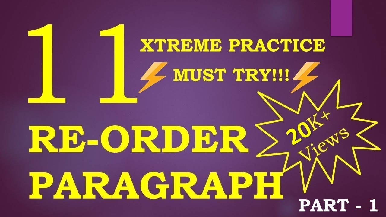 PTE Reading - Reorder paragraphs with answers & timer - Part 1