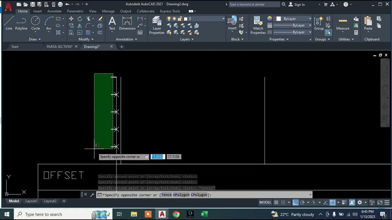 section in AutoCad