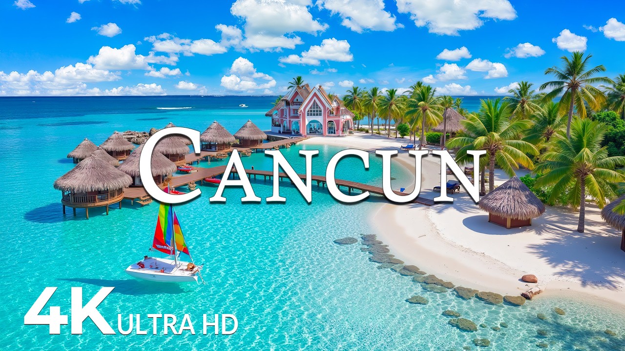 FLYING OVER CANCUN (4K UHD) &ndash; Soothing Music Along With Beautiful Nature Video - 4K Video UHD #8