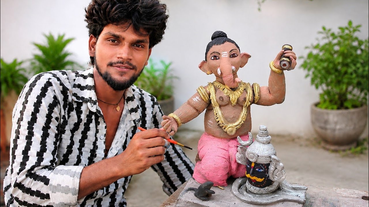 गणेश और उज्जैन के महाकालेश्वर ज्योतिर्लिंग बनाना सीखे।।make Ganesh and Mahakal jyotirling2026.