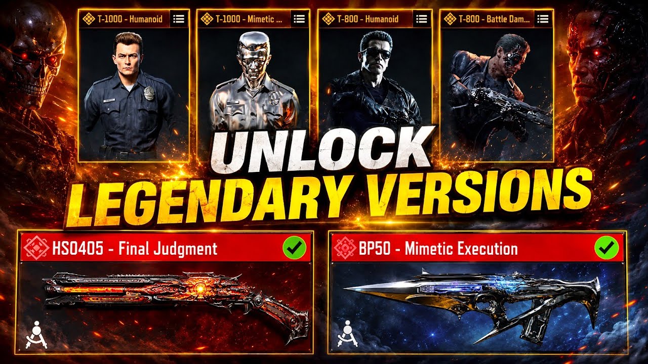 UNLOCK ALL LEGENDARY T-1000 & T-800 VERSIONS | Terminator Event