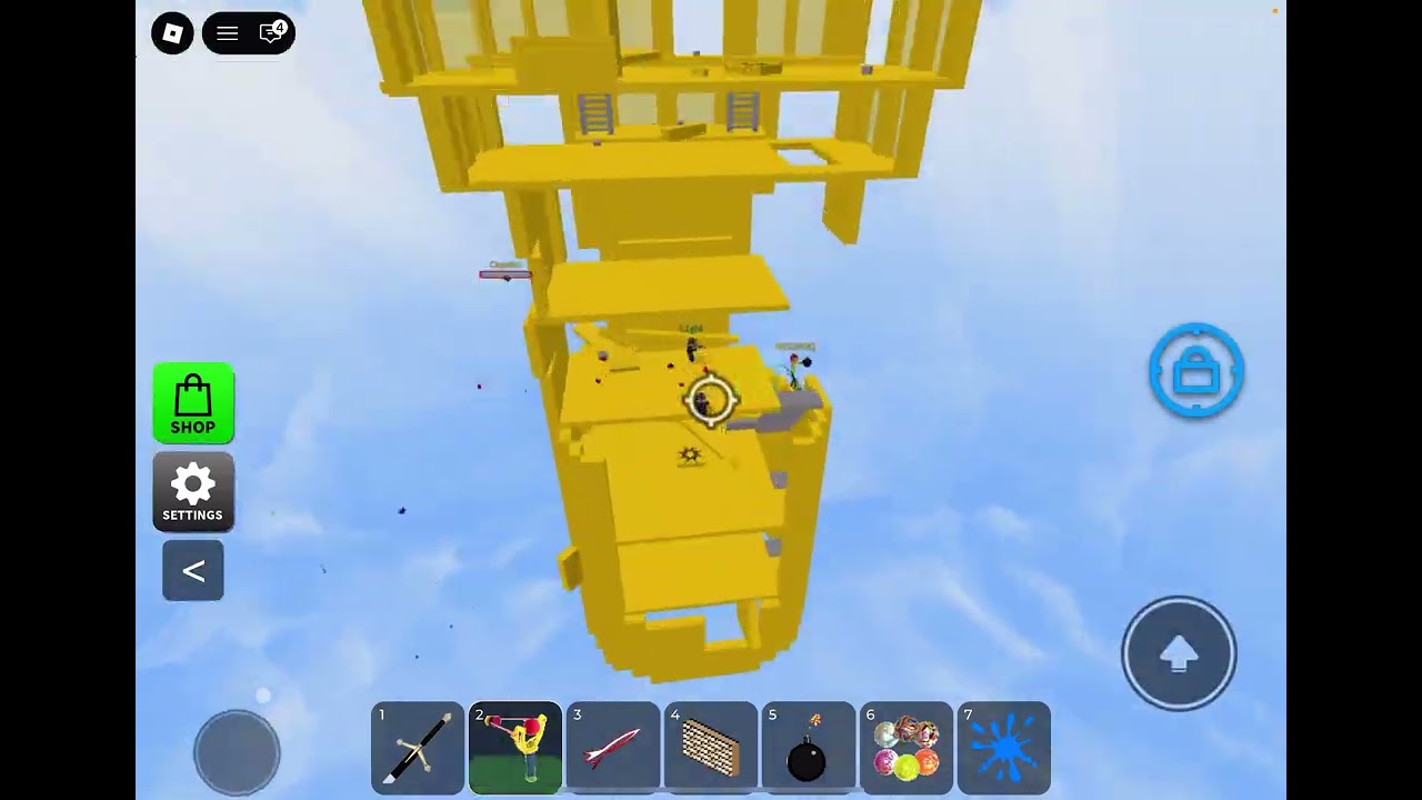 Insane snipe with the rocket launcher in Doomspire Brickbattles