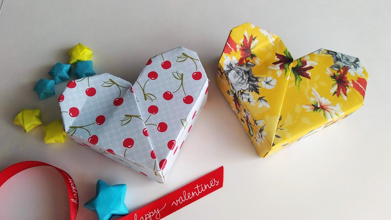 How to Make Origami Heart Box --- Valentine's Day