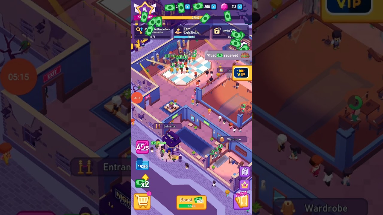 Nightclub Tycoon  Idle Empire Game part 16  Night club game Android game play
