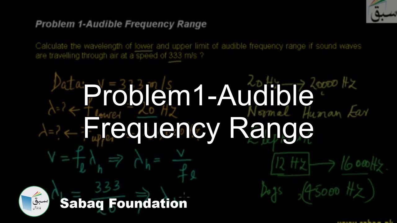 Problem1-Audible Frequency Range, Physics Lecture | Sabaq.pk