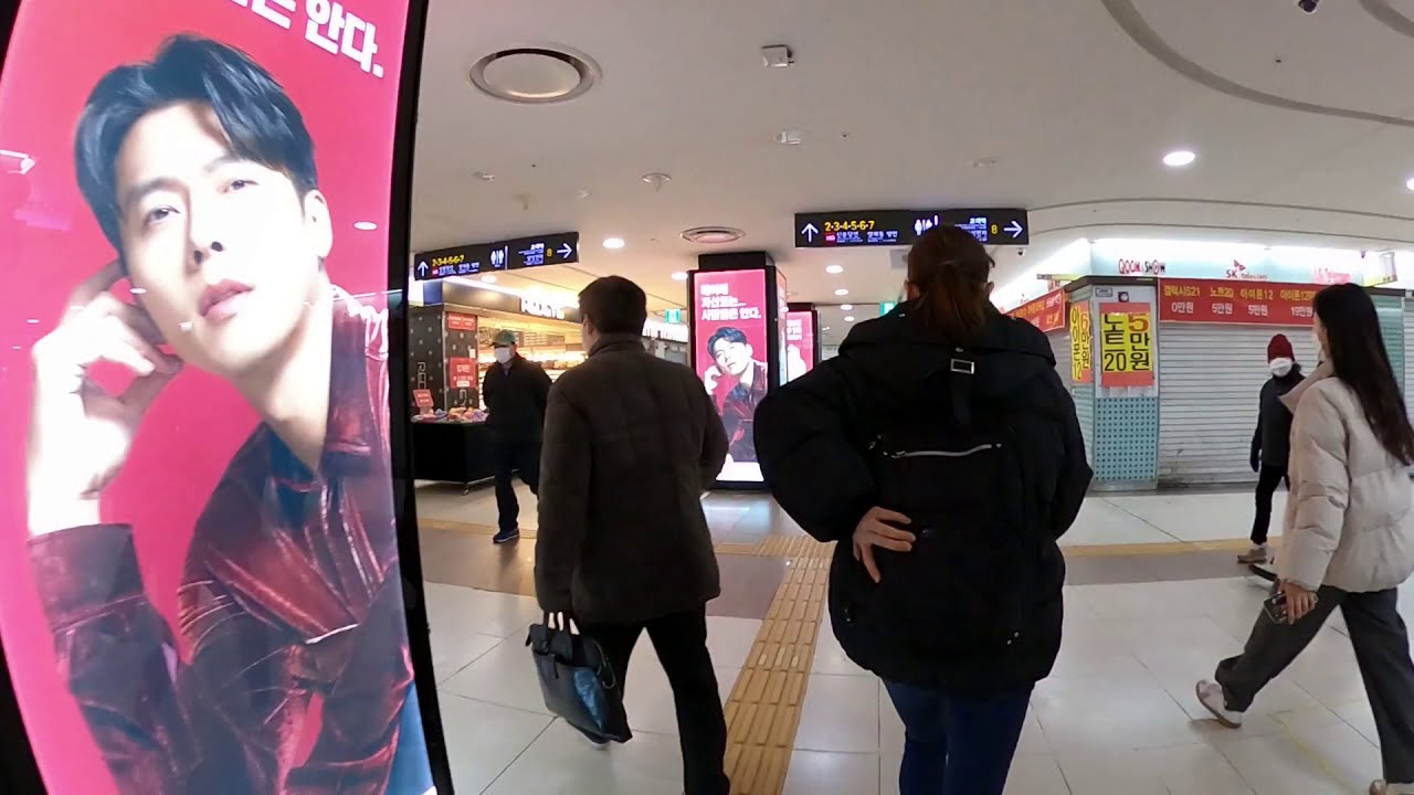 Morning Rush Hour in Gangnam Station,Seoul, Korea