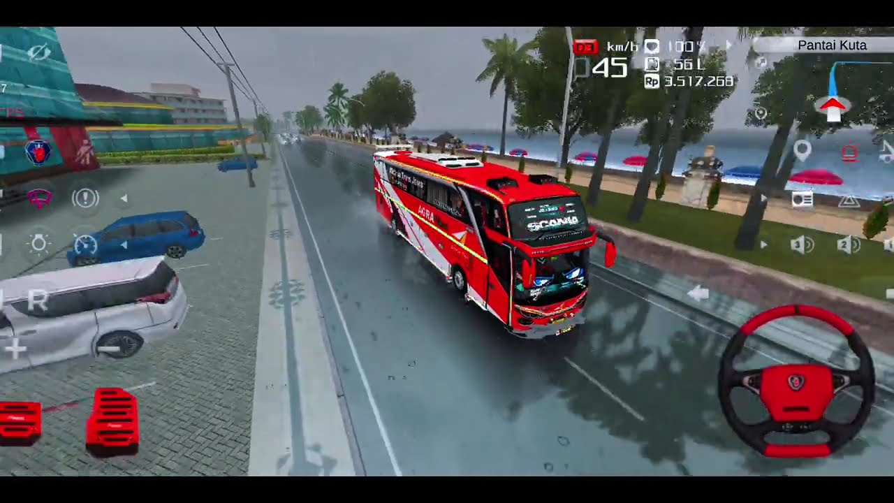 Pariwisata Pantai Kuta | Dashcam | Bus Simulator Indonesia |