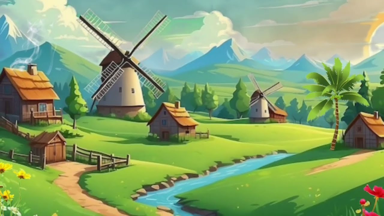 Animated Village | Magical Countryside Life | Relaxing Nature Animation 4K