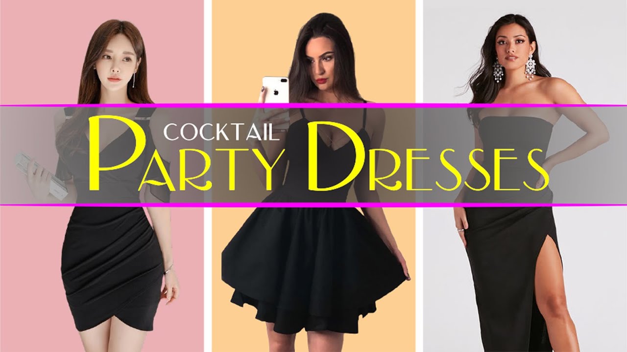 Top 100 trending black party cocktail dresses for women | Latest cocktail party dresses