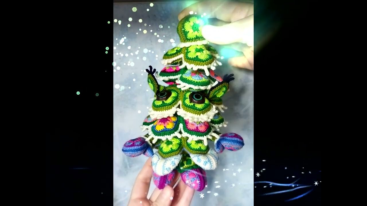 not only African flower crochet Xmas tree gnome doll Elf 🎄 гном Ёлыч Африканские и не только мотивы