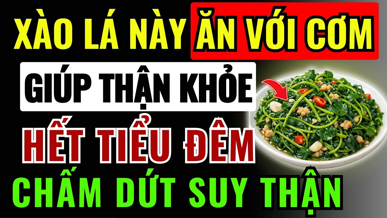 XÀO LÁ Này Ăn Với CƠM Mỗi Ngày – Cực BỔ THẬN, Giảm TIỂU ĐÊM, Hạ CREATININE!