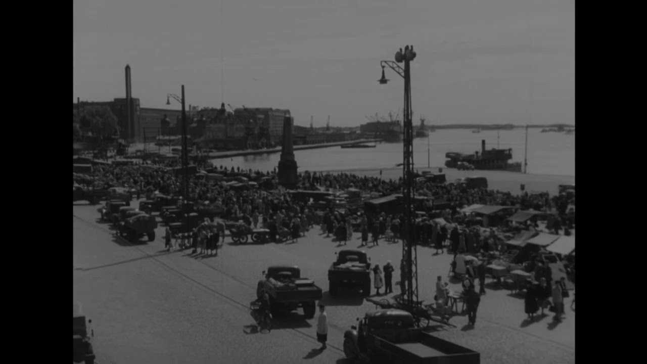 Helsinki 1949 Kaupunkiliikenne. vanha filmi