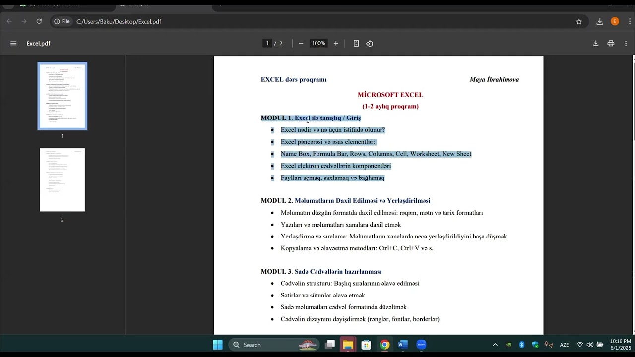 Müəllimlər üçün Ms Word (4)