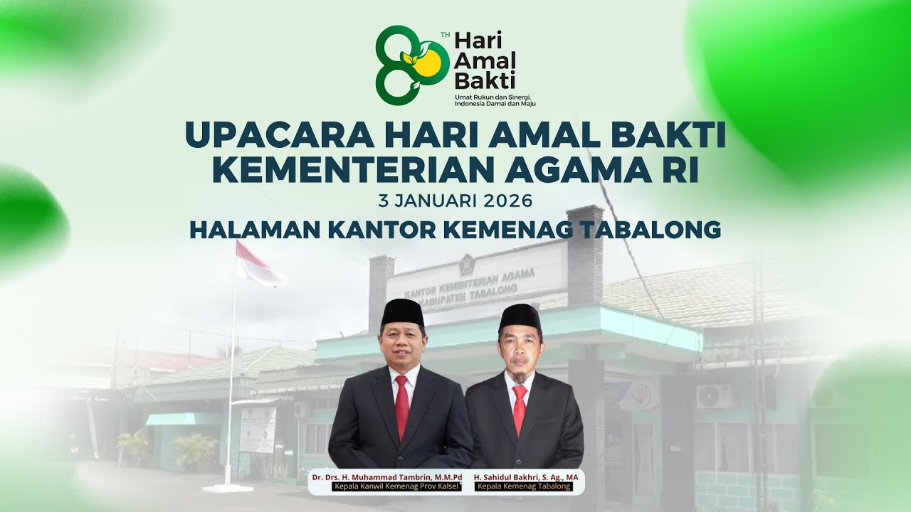 UPACARA HARI AMAL BAKTI KEMENTERIAN AGAMA RI  (KEMENAG TABALONG)