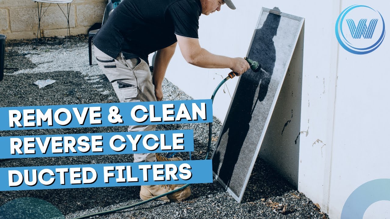 How to clean your reverse cycle DUCTED filters for your home.