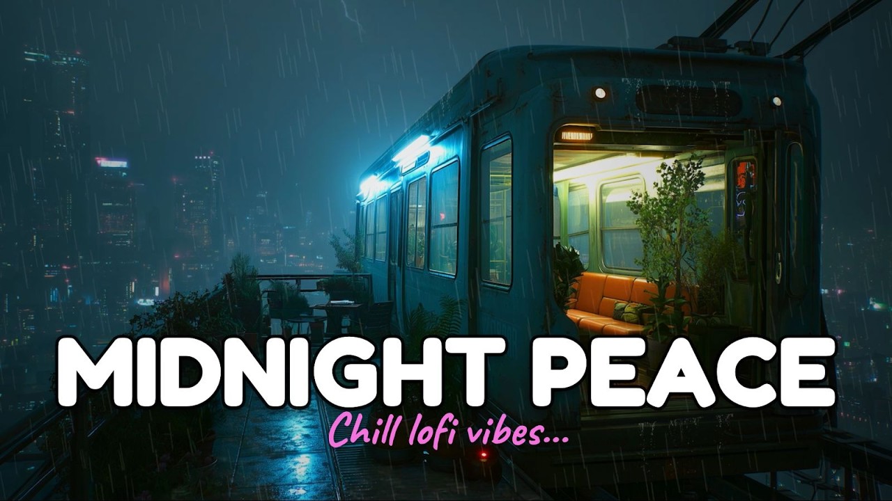 Entering New Tomorrow 🌙Futuristic / Grey City / Lofi / Music ☔ | Rooftop Rainy Mood
