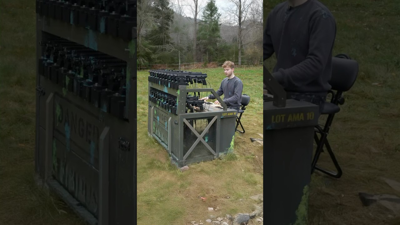 Gun piano makes music from peoples screams