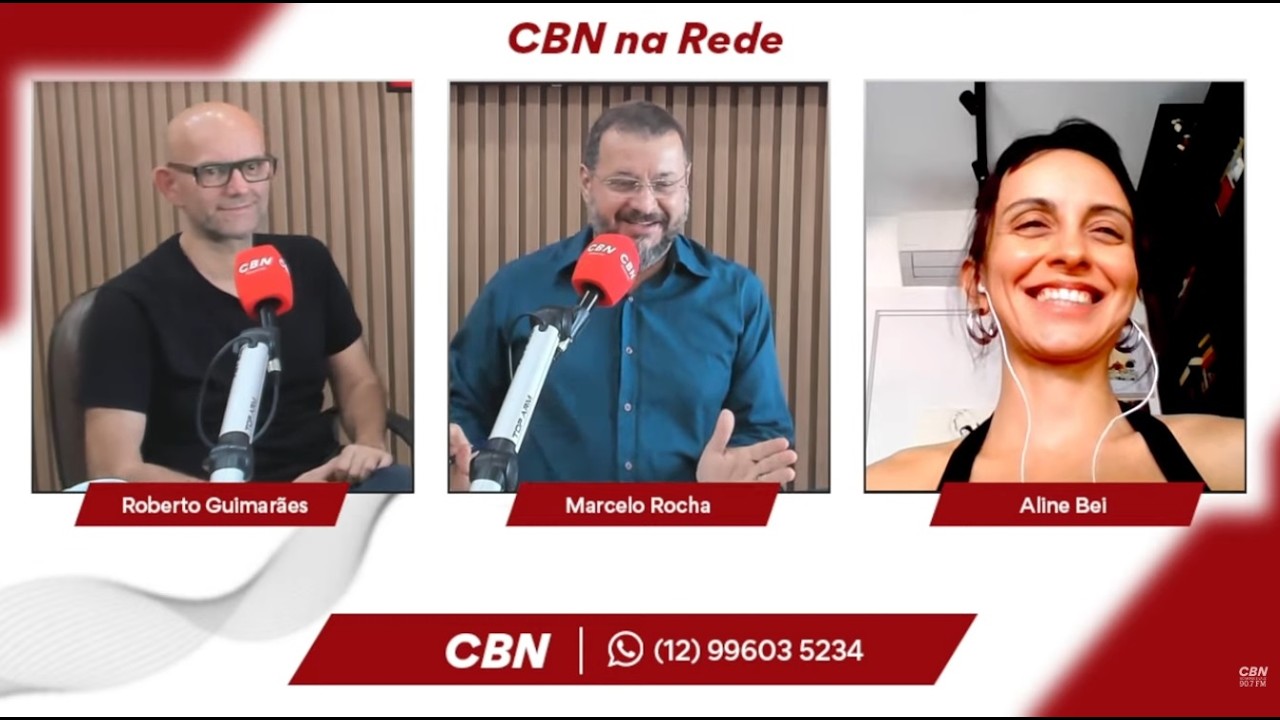 CBN Na Rede: Aline Bei, Roberto Guimarães e Roberta BossoLani  #NoArNaCBNVale