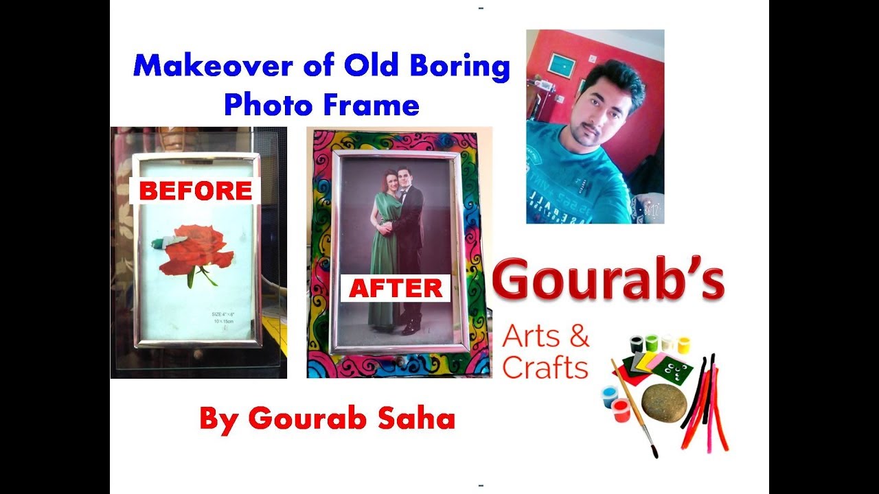 DIY | Give a new look to your old Photo Frame | Photo Frame decoration with glass colours |